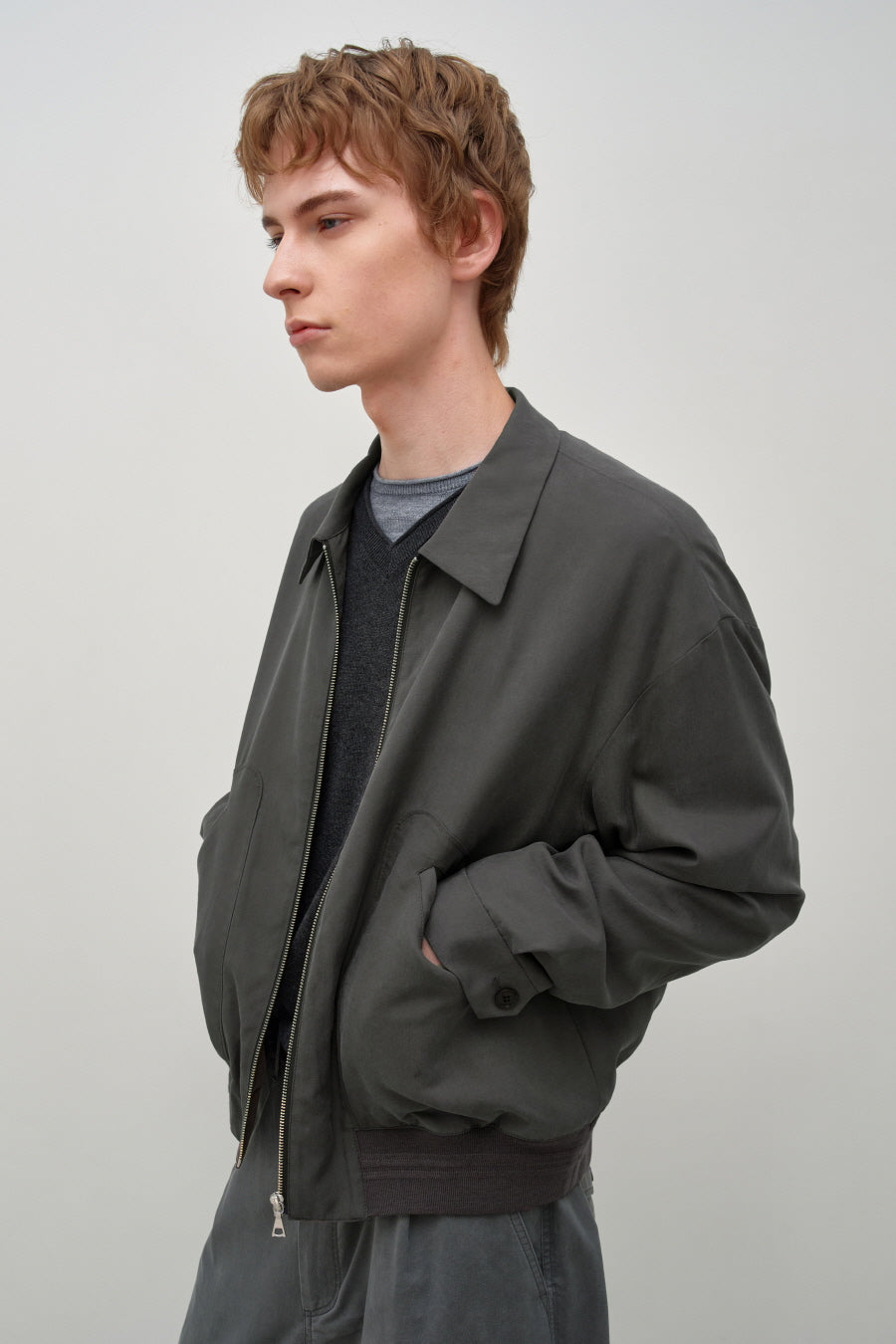 Insilence - Tencel Blouson (Brown) product image 1 | TRAB K-Fashion Australia