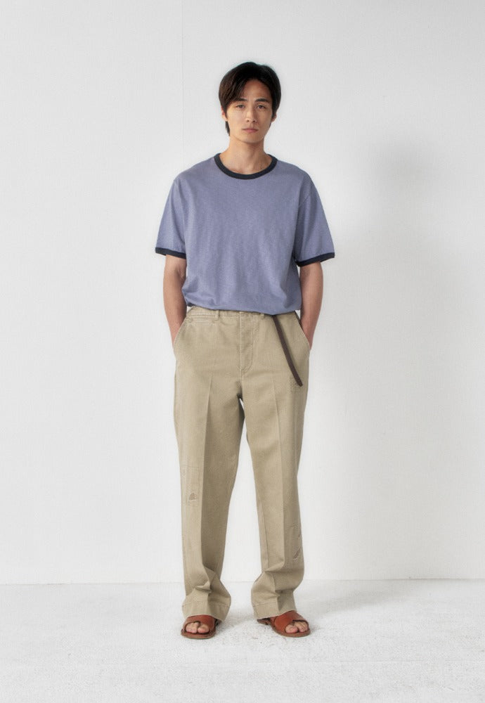 Art if acts - Slub Ringer Tee (Sky Blue/Navy) product image 1 | TRAB K-Fashion Australia