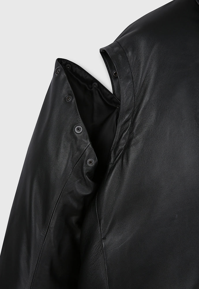 Tonywack - Leather Down Puffer Jacket (Black) product image 18 | TRAB K-Fashion Australia