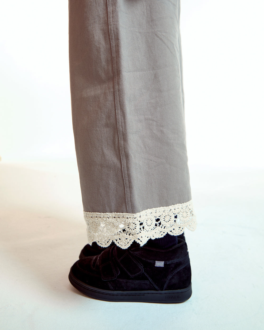 Coyseio - Knit Lace Pants (Ash Brown) product image 7 | TRAB K-Fashion Australia