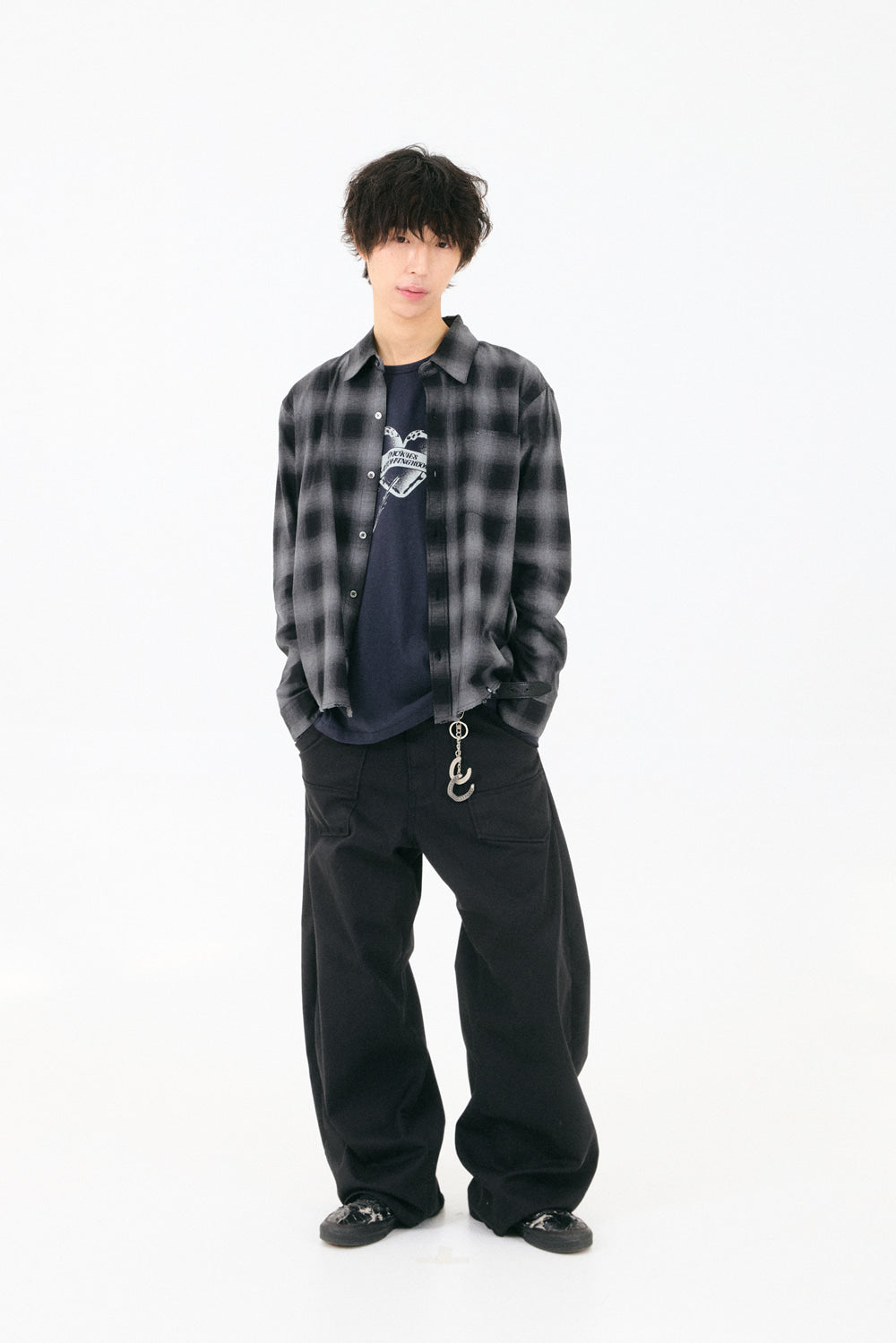 Hatchingroom - Regular Shirt Ombre Check (Charcoal) product image 7 | TRAB K-Fashion Australia