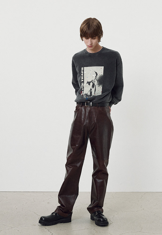 Tonywack - Rueflex Hand-Painted Sweatshirt (Faded Black) product image 3 | TRAB K-Fashion Australia