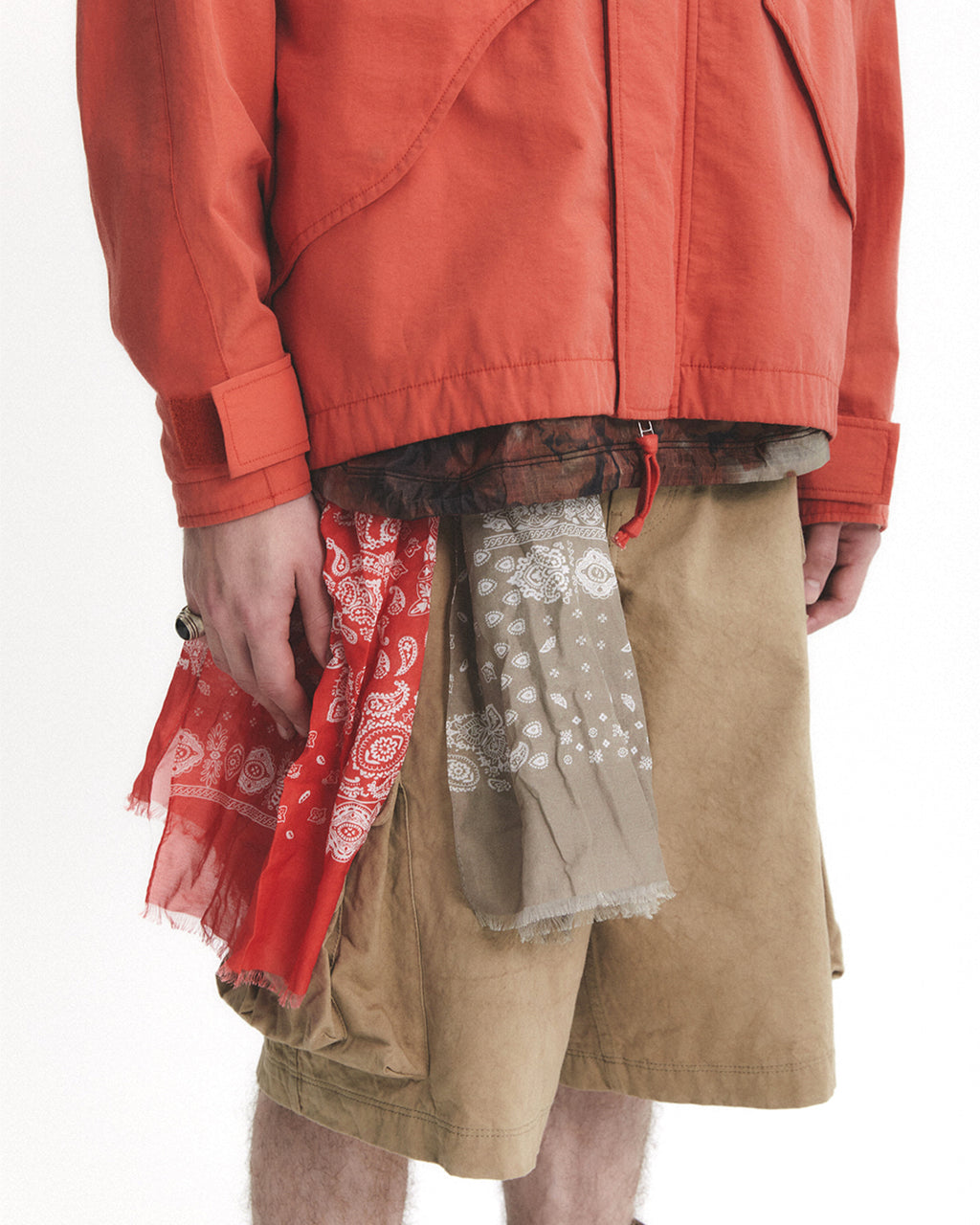 Eastlogue - Silk Scarf (Beige & Purple & Red) product image 2 | TRAB K-Fashion Australia