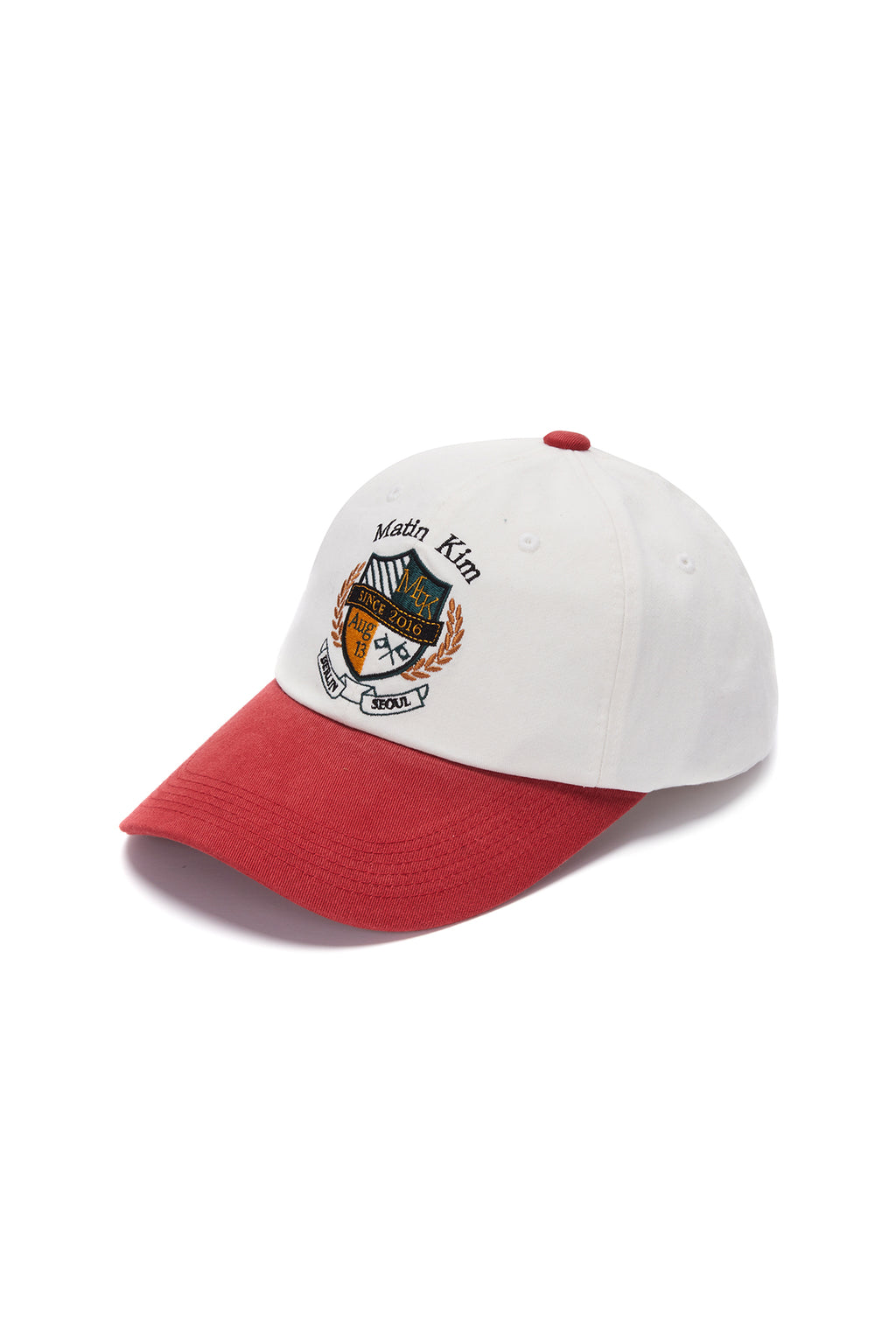 Matin Kim - Emblem Color Ball Cap (Ivory) product image 2 | TRAB K-Fashion Australia