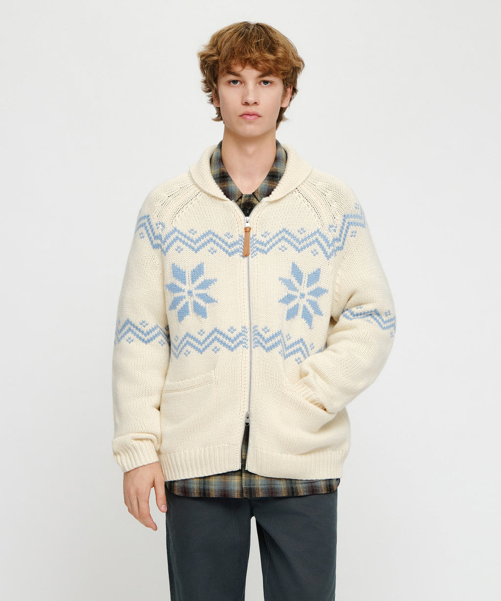 Marithe & Francois Girbaud - Nordic Cowichan Cardigan (Ivory) product image 1 | TRAB K-Fashion Australia