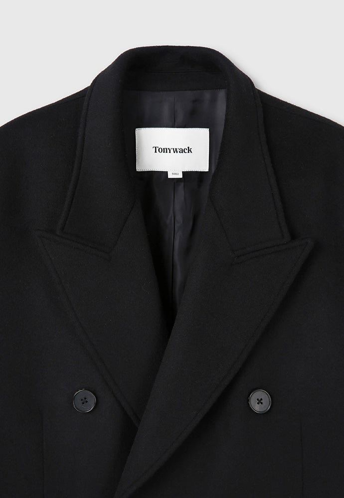 Tonywack - Wool And Cashmere Double-Breasted Coat (Black) product image 10 | TRAB K-Fashion Australia