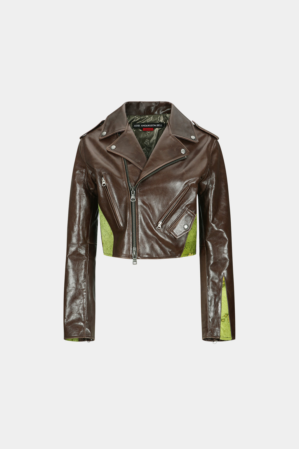 Andersson Bell - Paneled Crop Rider Jacket (Brown) product image 10 | TRAB K-Fashion Australia