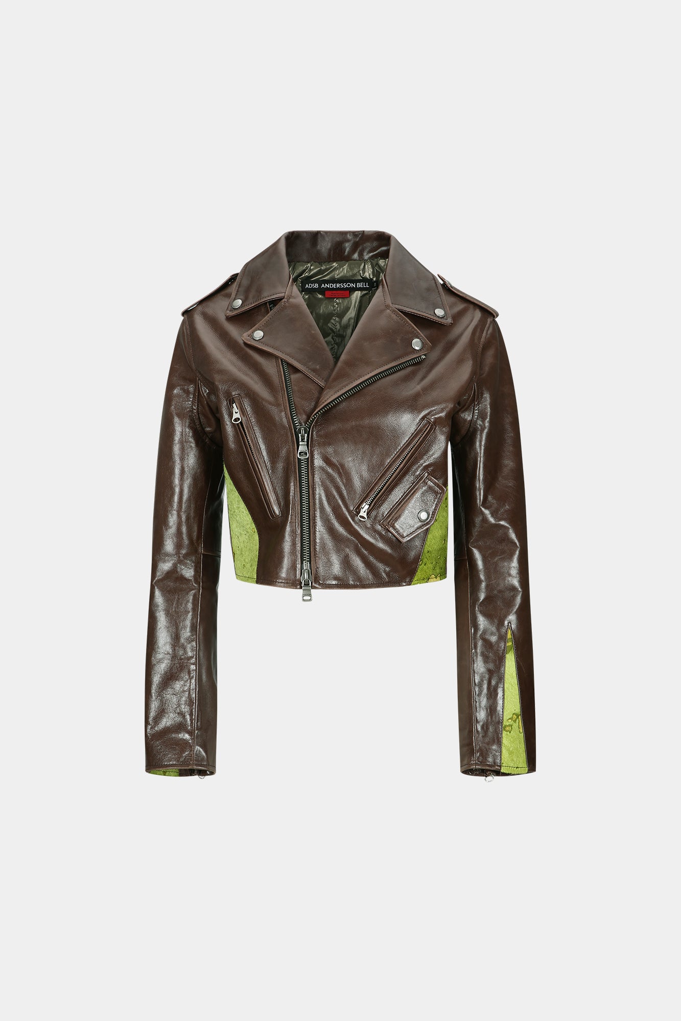 Andersson Bell - Paneled Crop Rider Jacket (Brown) product image 10 | TRAB K-Fashion Australia