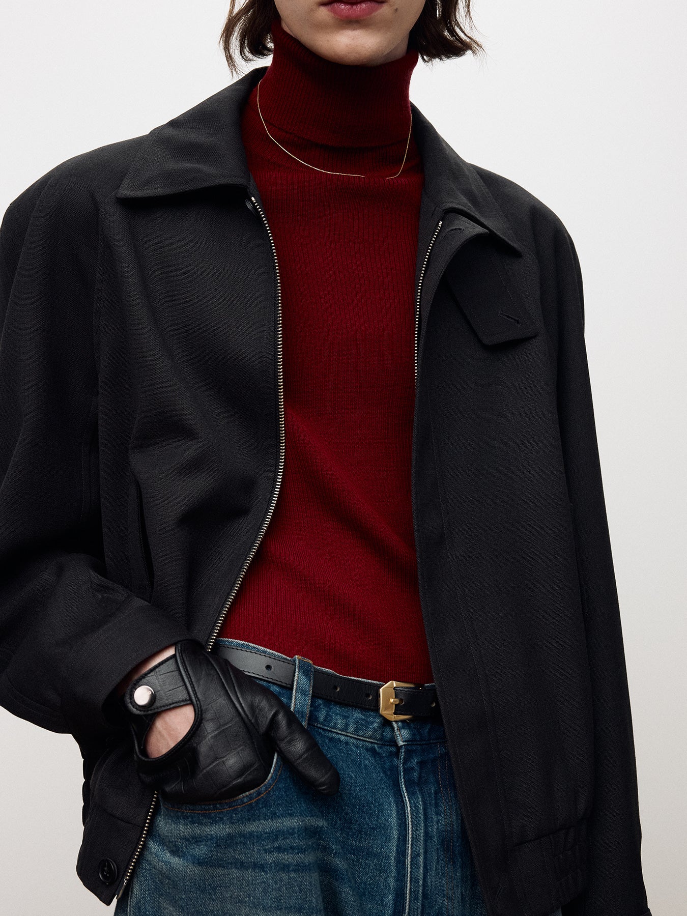 Tonywack - Textured Wool Oversized Blouson (Dark Grey) product image 6 | TRAB K-Fashion Australia