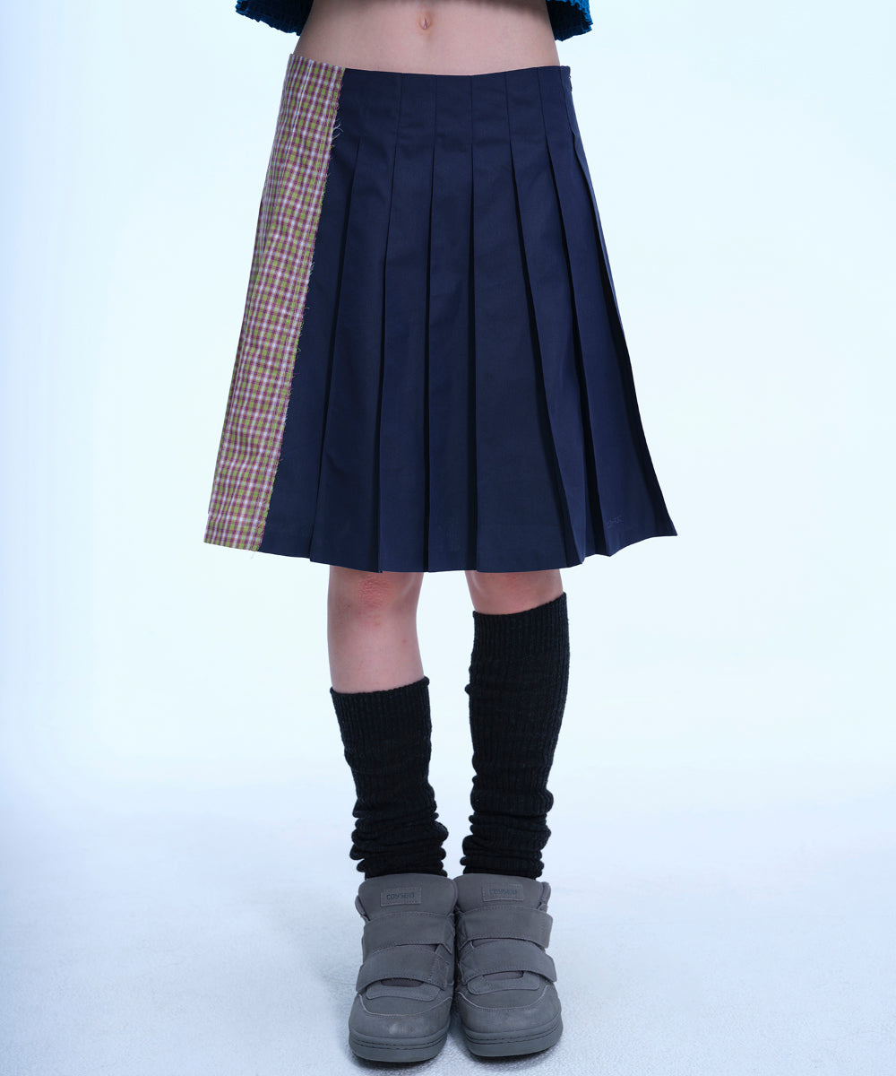 Coyseio - Triple Layer Pleated Skirt (Navy) product image 5 | TRAB K-Fashion Australia