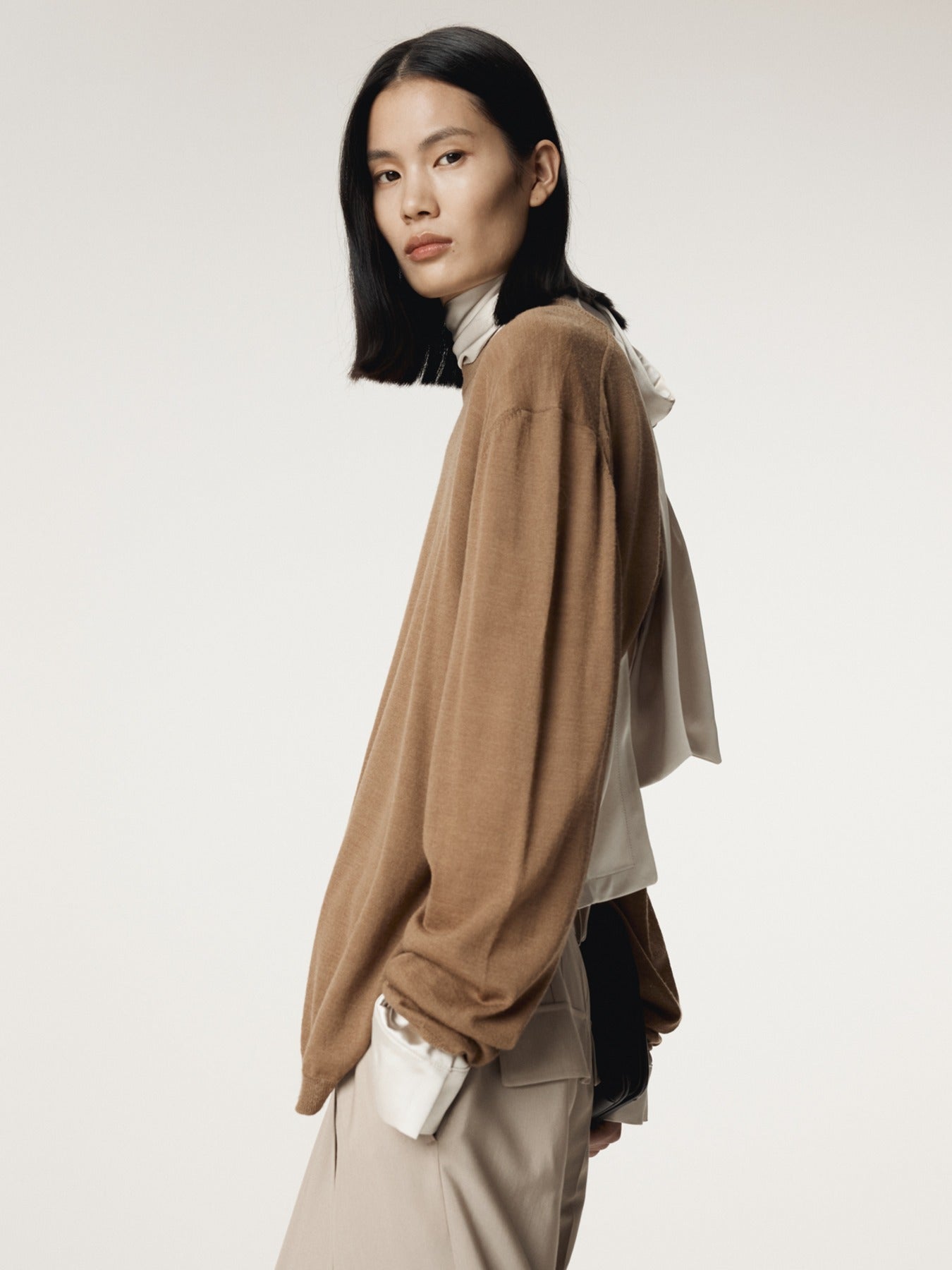 Recto - Back Open Detail Knit Top (Ochre) product image 1 | TRAB K-Fashion Australia