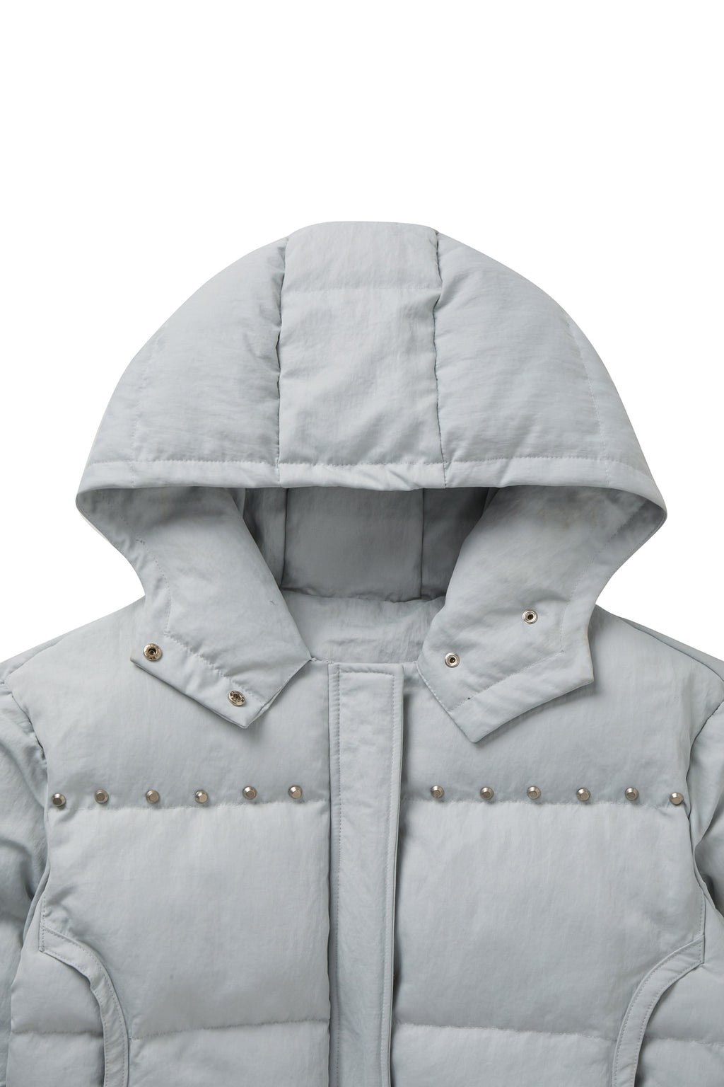 Deinet - Stud Wellon Hood Padded Jumper (Silver) product image 3 | TRAB K-Fashion Australia