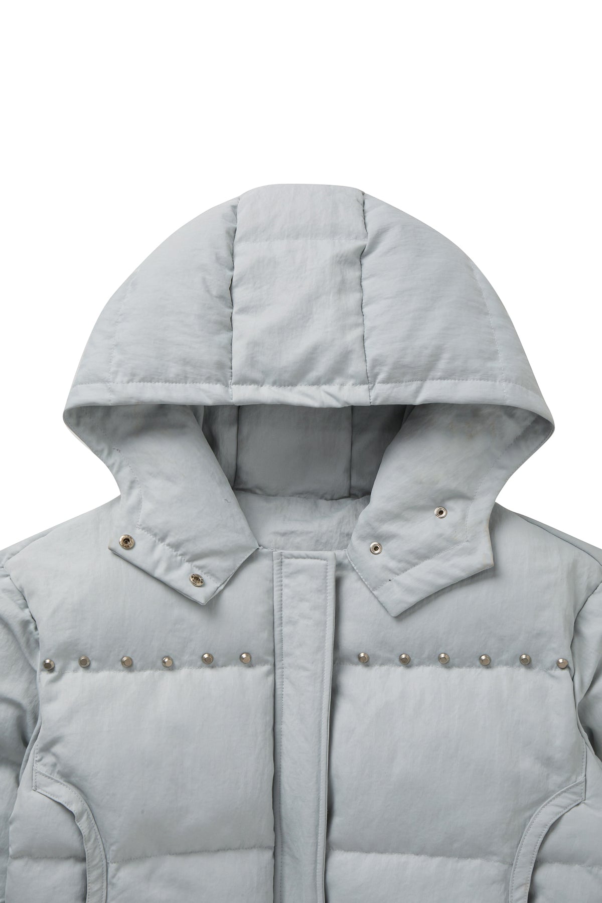 Deinet - Stud Wellon Hood Padded Jumper (Silver) product image 3 | TRAB K-Fashion Australia