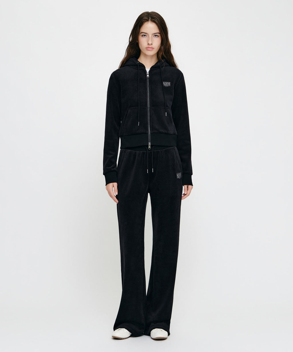 Marithe & Francois Girbaud - Slim Fit Velour Pants (Black) product image 2 | TRAB K-Fashion Australia