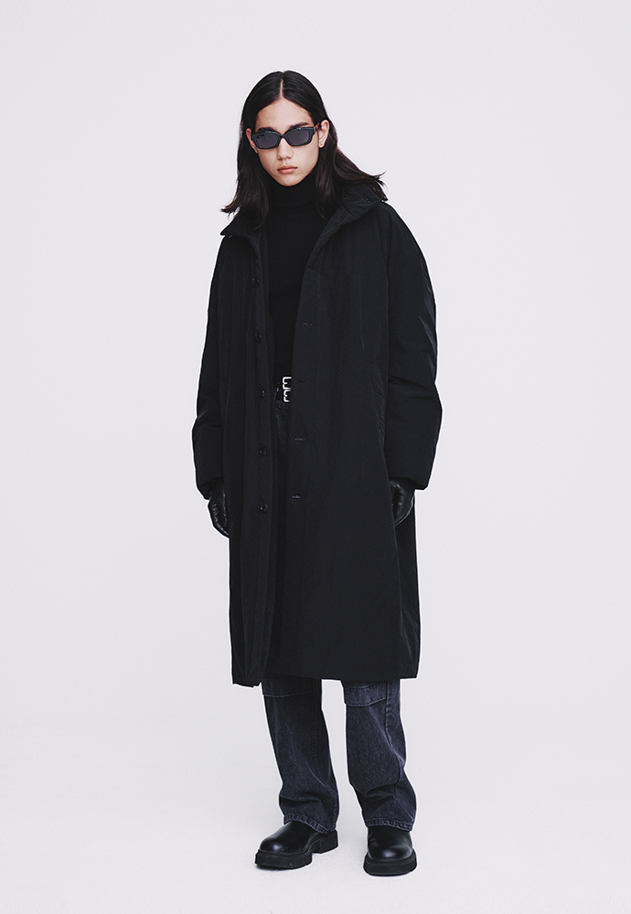 Tonywack - Goose Down Hooded Puffer Coat (Black) product image 5 | TRAB K-Fashion Australia