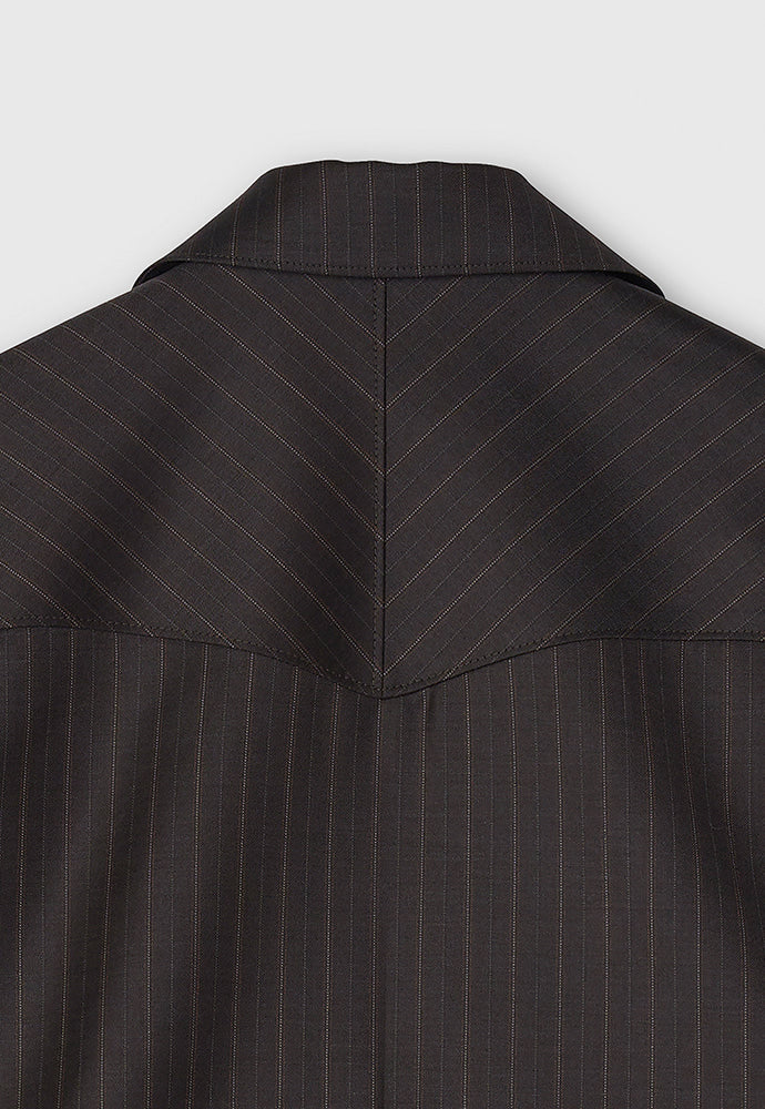 Tonywack - Worsted Wool Western Blouson Jacket (Brown Stripe) product image 12 | TRAB K-Fashion Australia