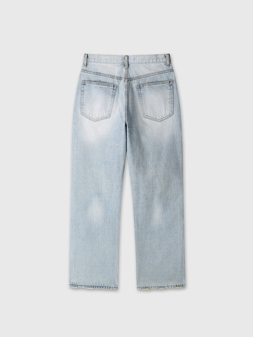Tonywack - Distressed Loose Straight Denim Jeans (Light Blue) product image 9 | TRAB K-Fashion Australia