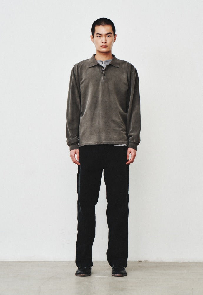 Art if acts - Damaged Pique Polo Shirt (Faded Charcoal) product image 1 | TRAB K-Fashion Australia