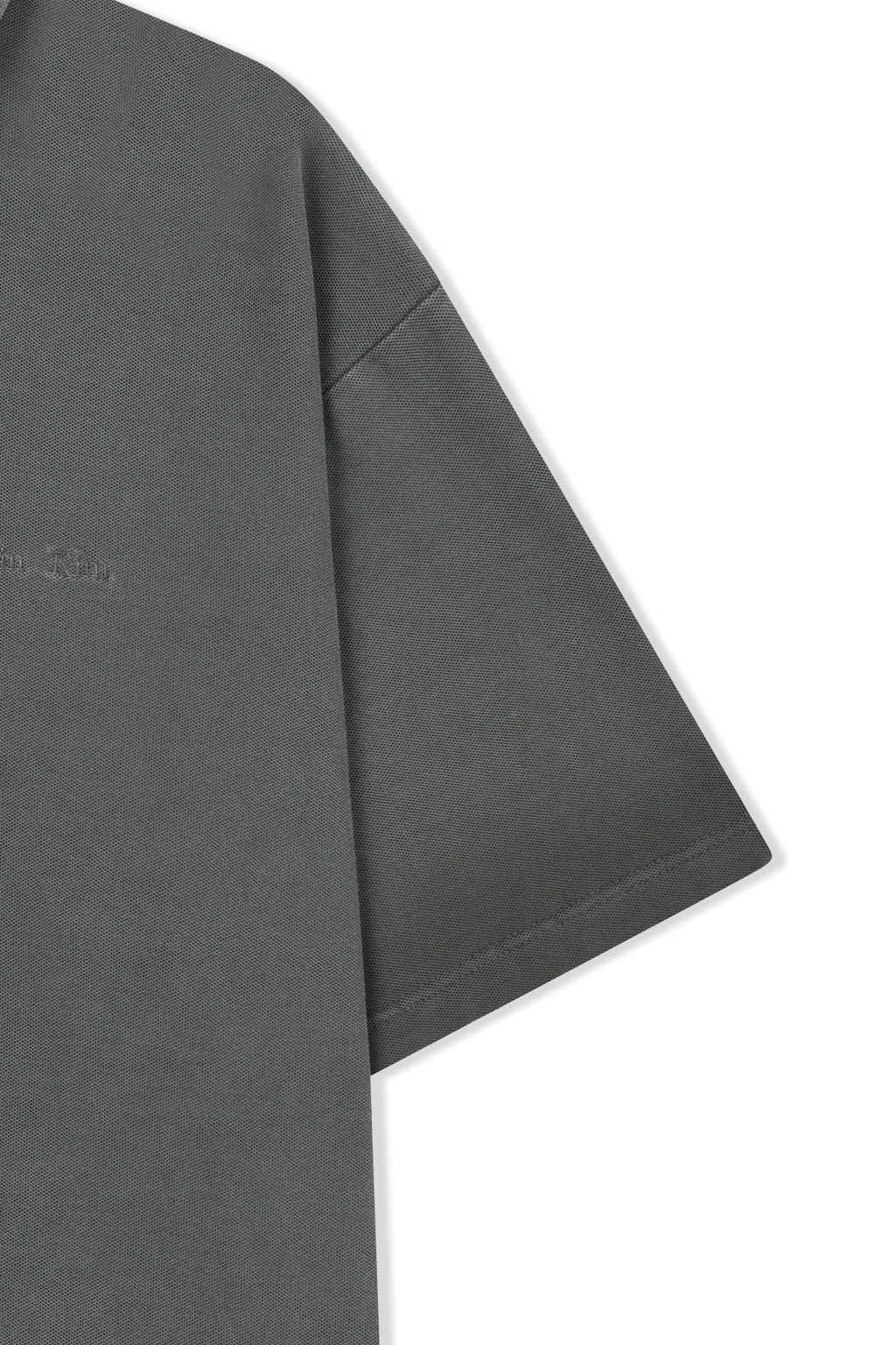 Matin Kim - Small Logo Washed Pique Top (Charcoal) product image 4 | TRAB K-Fashion Australia