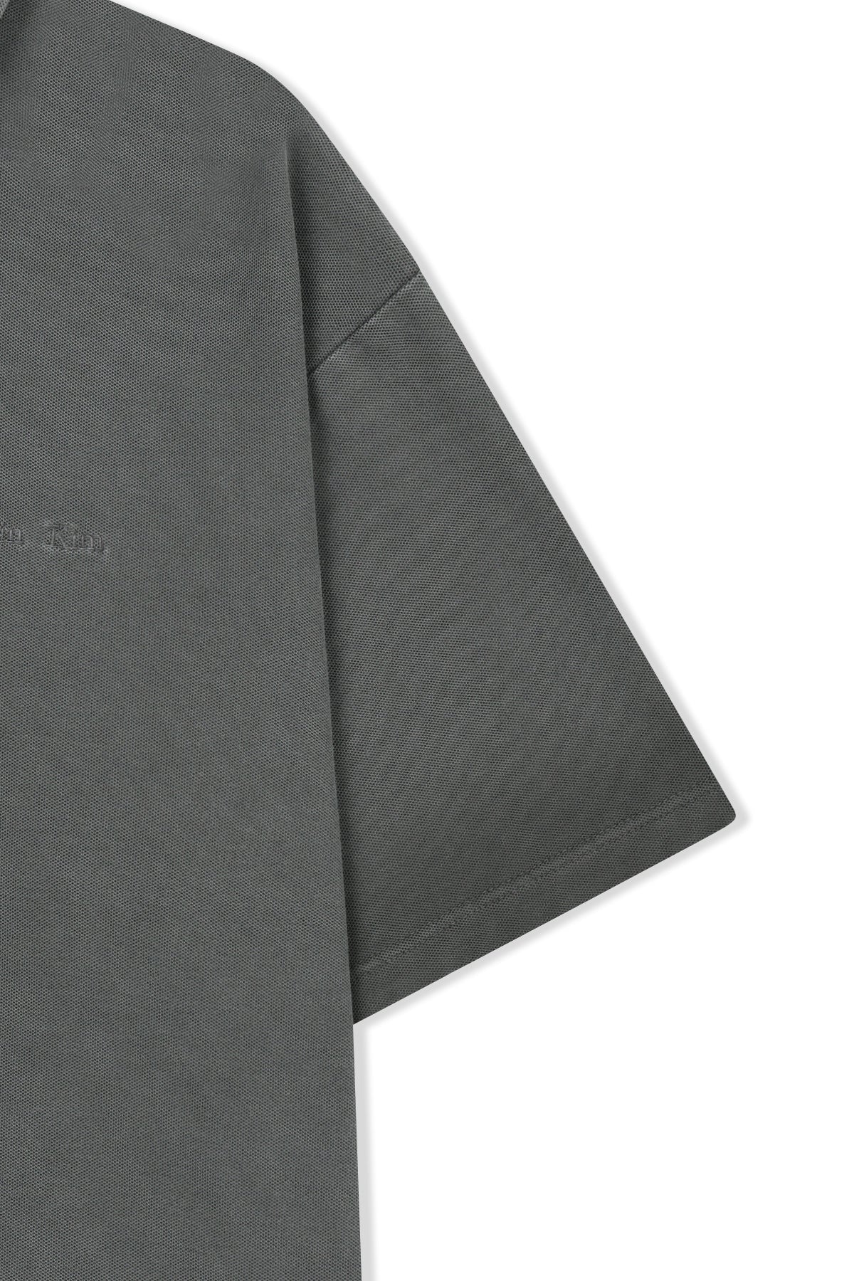 Matin Kim - Small Logo Washed Pique Top (Charcoal) product image 4 | TRAB K-Fashion Australia