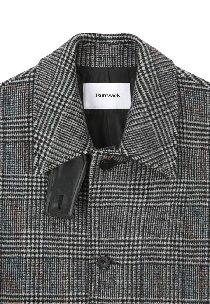 Tonywack - Mac Overcoat (Black / White Glen Check) product image 8 | TRAB K-Fashion Australia
