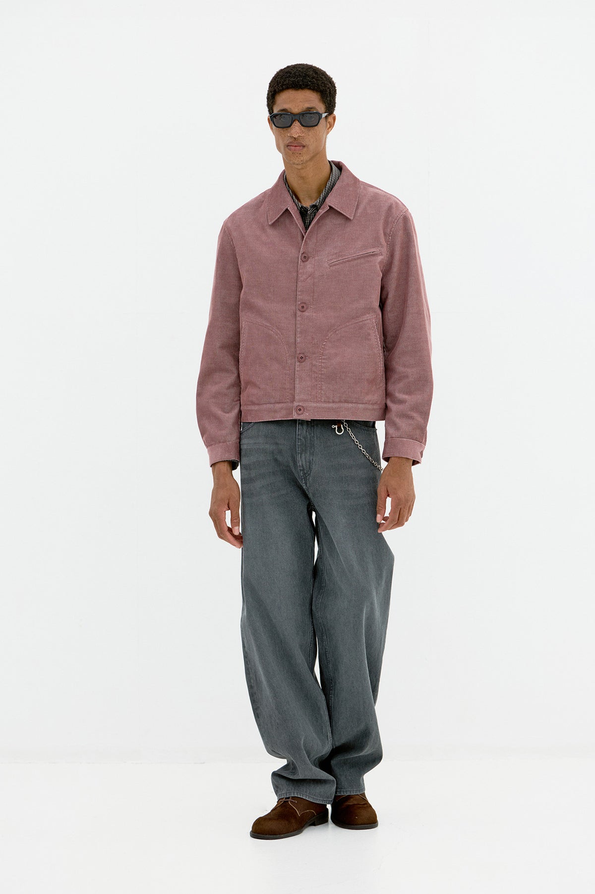 Coor - Corduroy Multi Pocket Shirt Jacket (Indi Pink) product image 2 | TRAB K-Fashion Australia