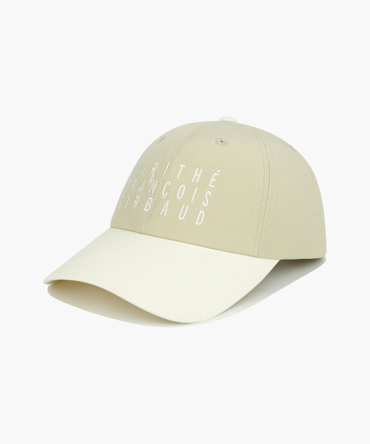 Marithe & Francois Girbaud - Typo Logo Color Block Covered Cap (Ivory) product image 1 | TRAB K-Fashion Australia