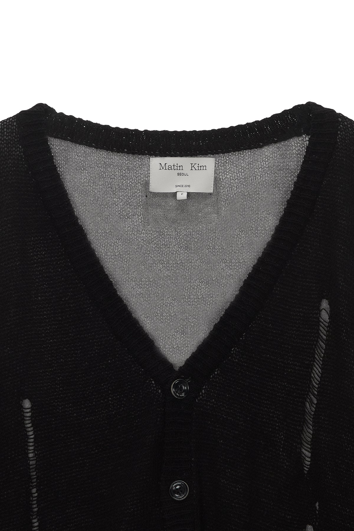 Matin Kim - Layered Damage Cardigan (Black) product image 3 | TRAB K-Fashion Australia