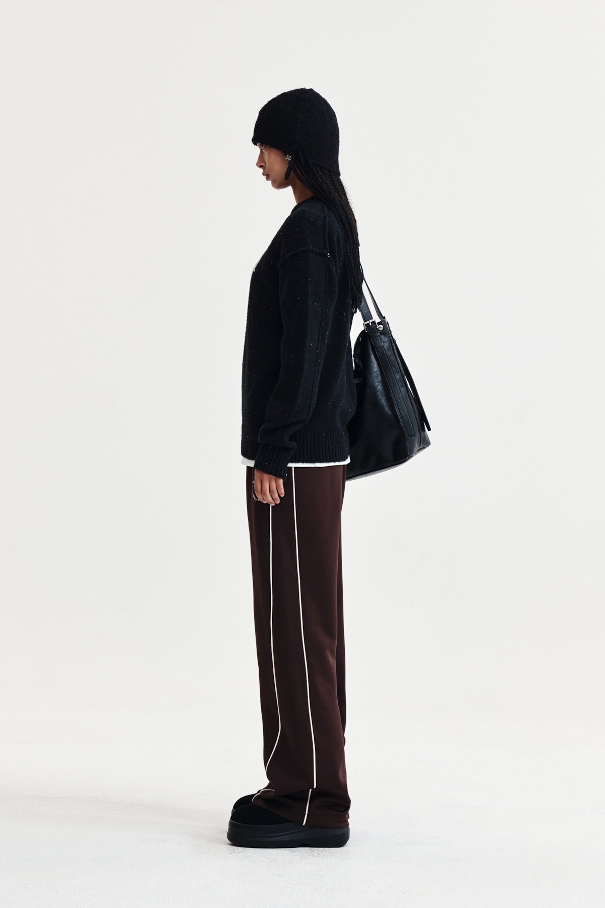 Matin Kim - Matin Mixed Yarn Knit Pullover (Dark Navy) product image 6 | TRAB K-Fashion Australia