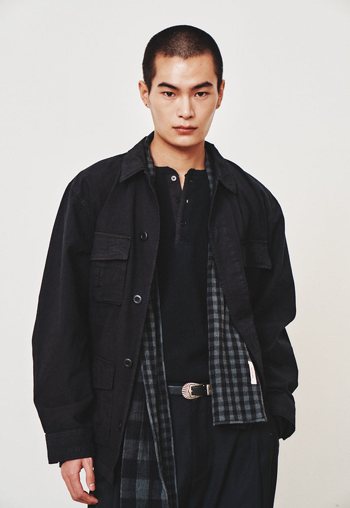 Art if acts - Garment Dyed Jungle Fatigue Jacket (Vintage Black) product image 7 | TRAB K-Fashion Australia