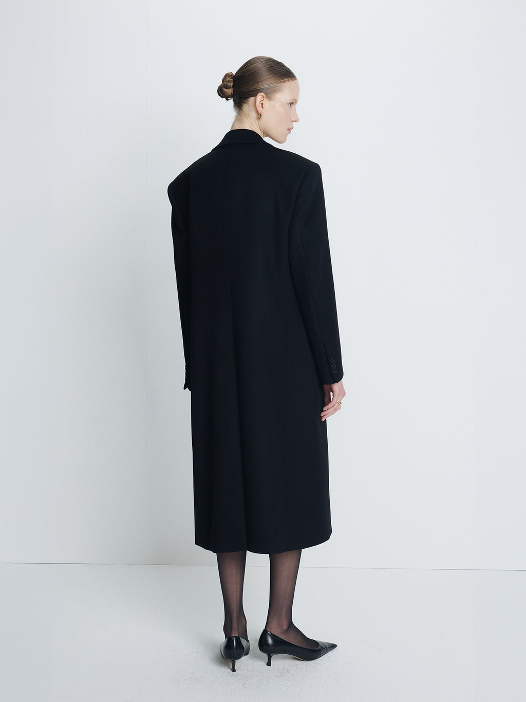 Tonywack - Wool And Cashmere Double-Breasted Coat (Black) product image 3 | TRAB K-Fashion Australia