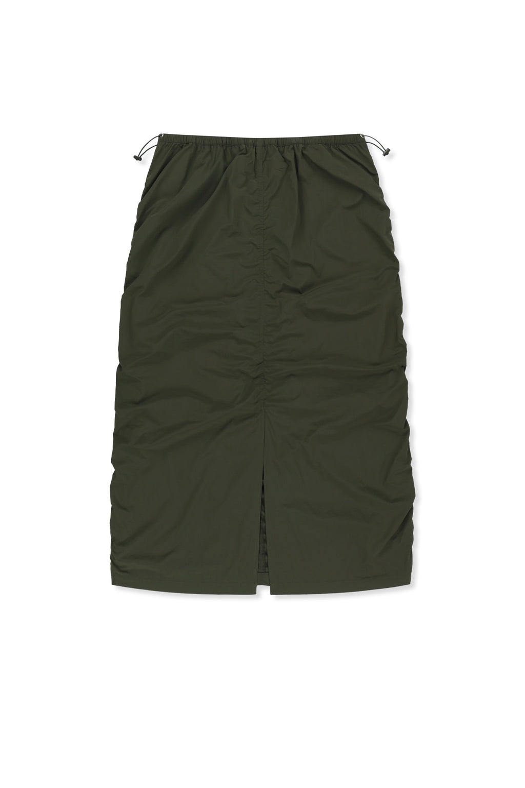 Matin Kim - Patch Pocket Shirring Nylon Skirt (Khaki) product image 2 | TRAB K-Fashion Australia