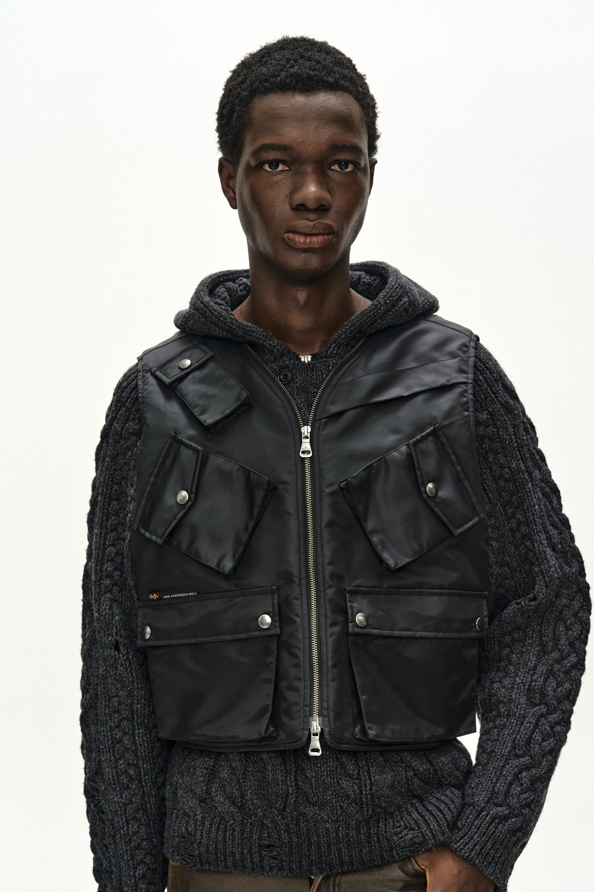 Andersson Bell - Andersson Bell X Alpha Industries Flight Vest (Black) product image 6 | TRAB K-Fashion Australia