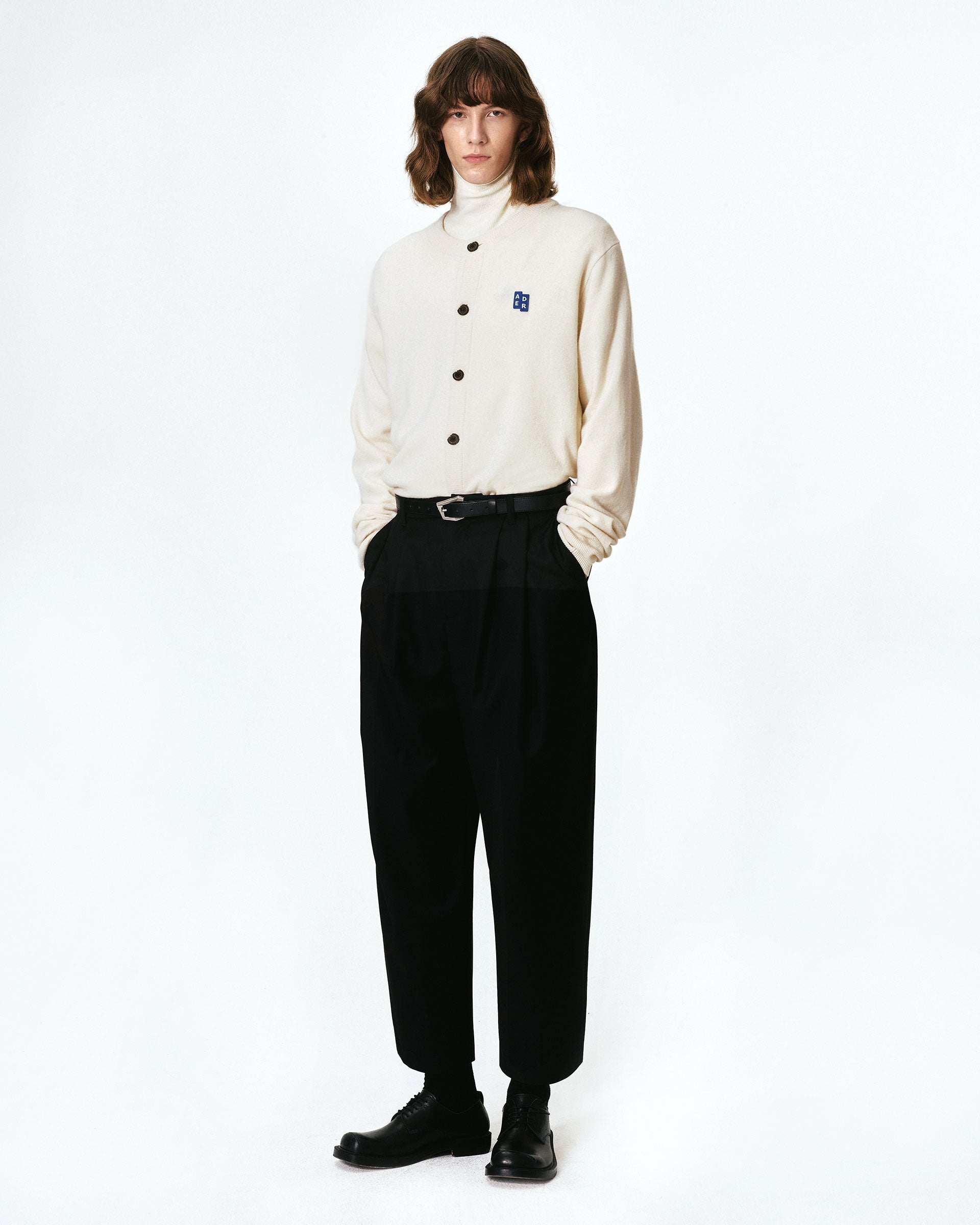 Ader Error - Sig; BL Tag cardigan 02 (Oatmeal) product image 1 | TRAB K-Fashion Australia