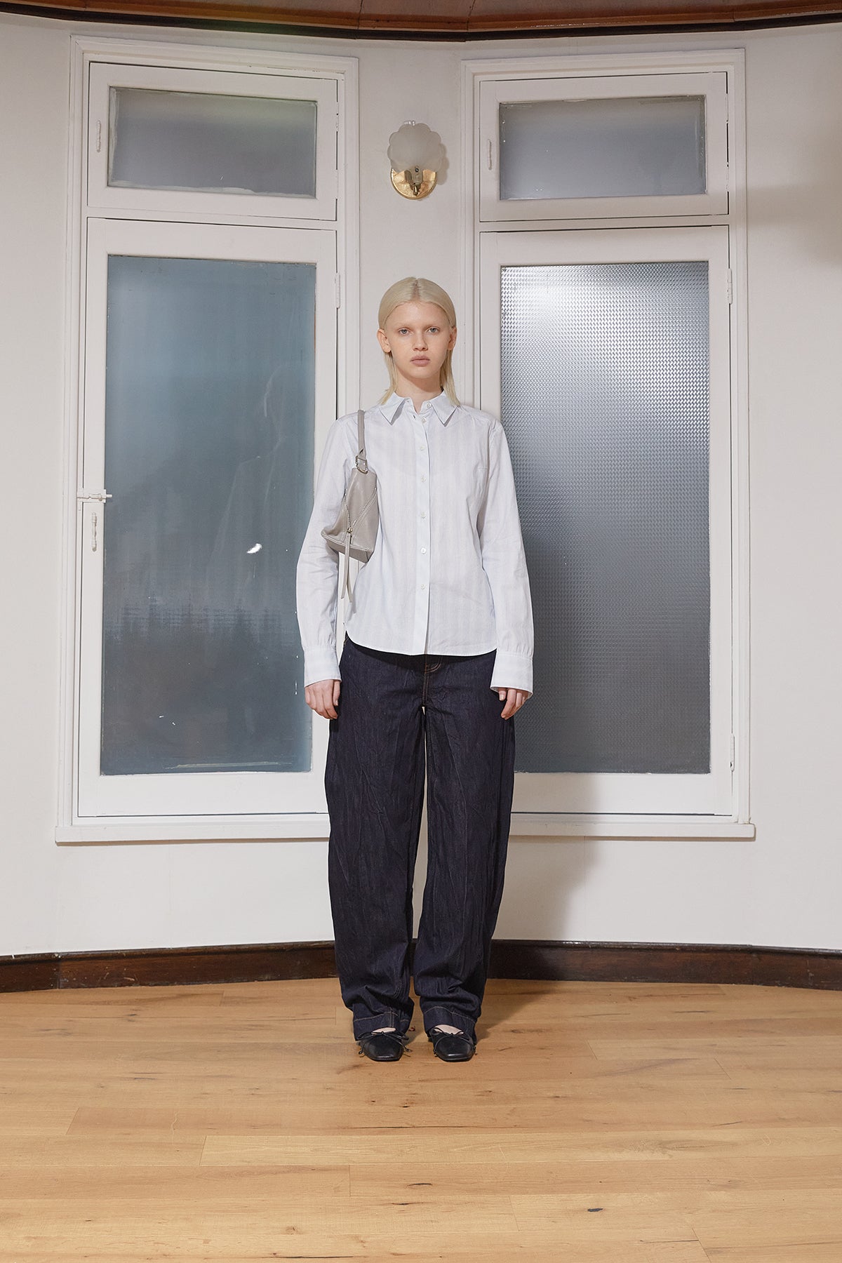 Matin Kim - Stitch Point Crinkle Denim Pants (Dark Navy) product image 7 | TRAB K-Fashion Australia