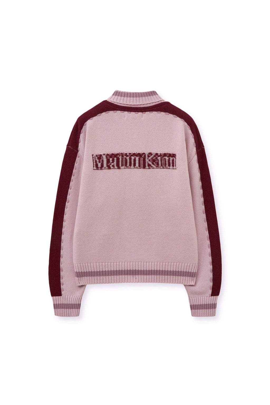 Matin Kim - Matin Kim Initial Knit Zip Up (Pink) product image 2 | TRAB K-Fashion Australia