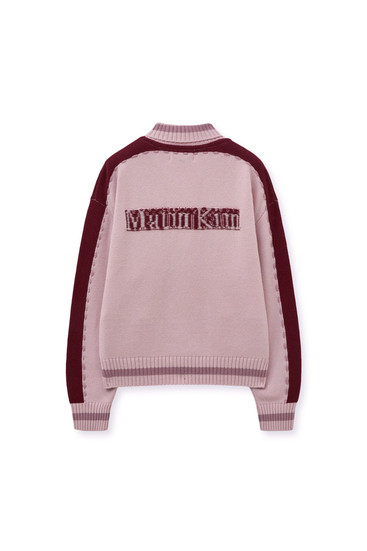 Matin Kim - Matin Kim Initial Knit Zip Up (Pink) product image 2 | TRAB K-Fashion Australia