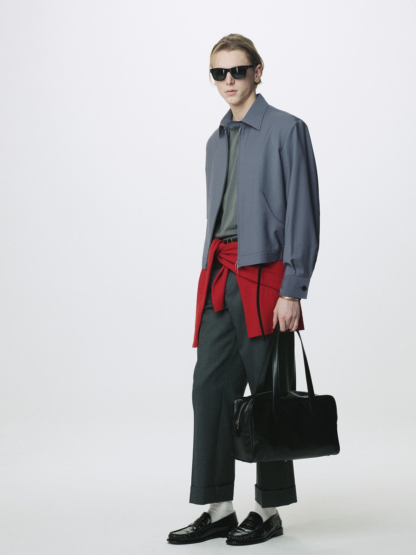Tonywack - Tropical Wool Blouson Jacket (Slate Grey) product image 2 | TRAB K-Fashion Australia