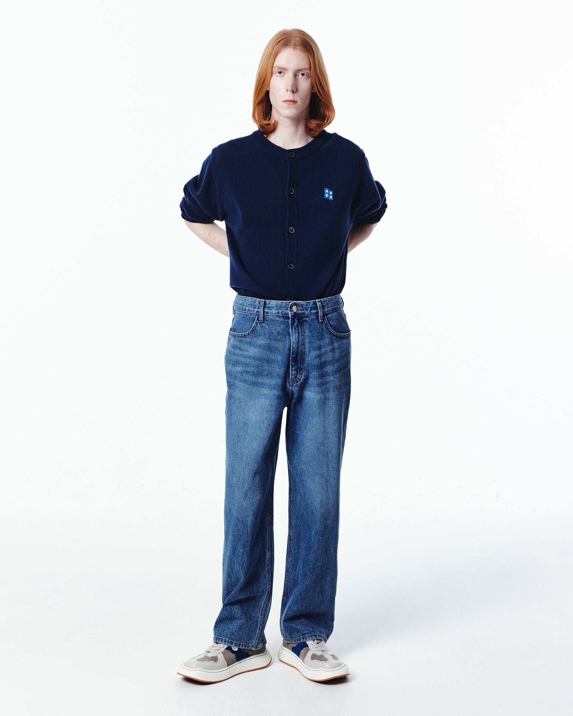 Ader Error - Sig; BL Tag cardigan 02 (Navy) product image 1 | TRAB K-Fashion Australia