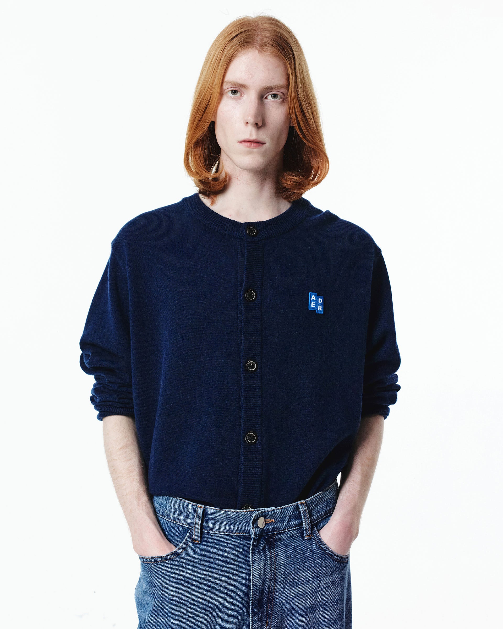 Ader Error - Sig; BL Tag cardigan 02 (Navy) product image 2 | TRAB K-Fashion Australia