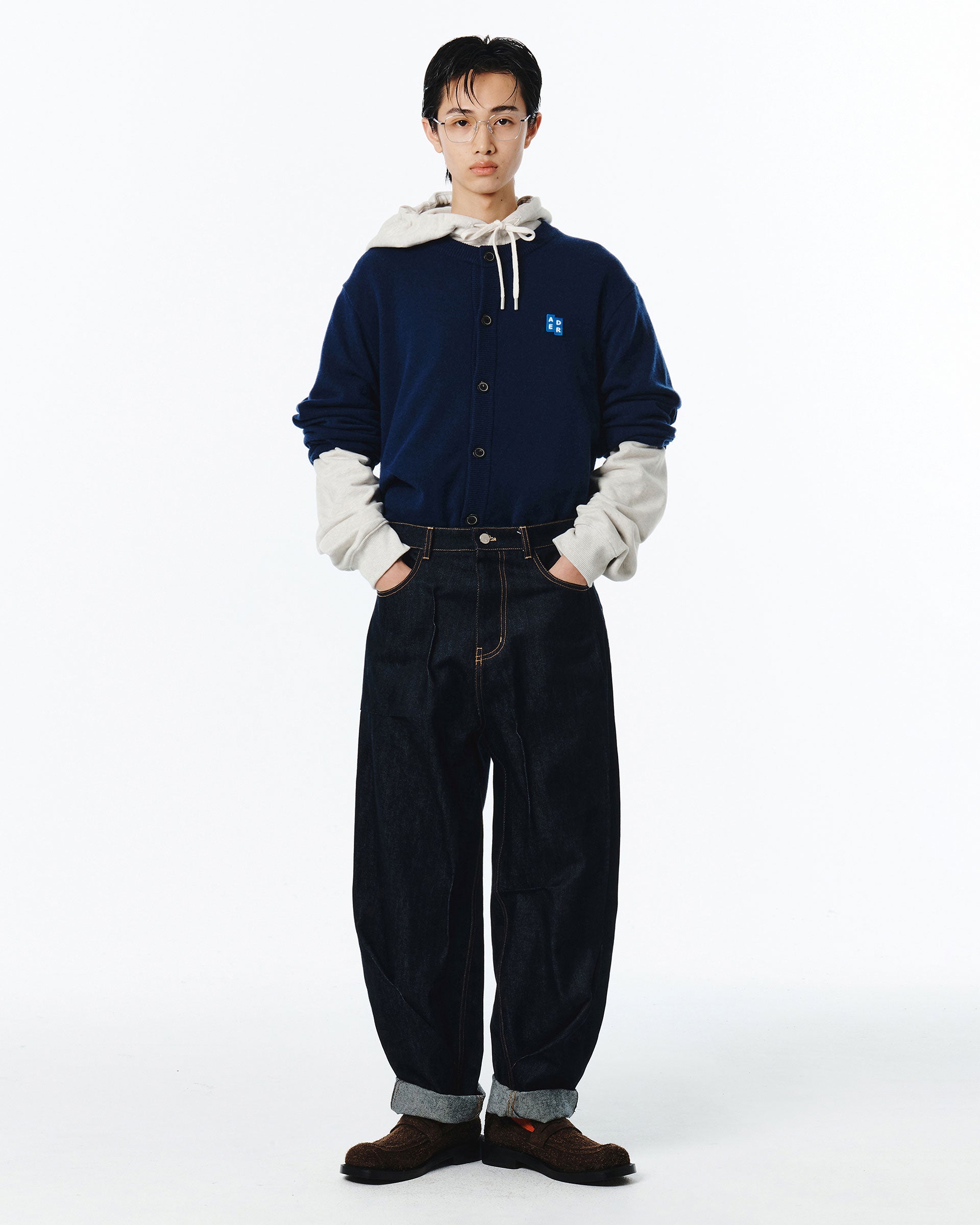 Ader Error - Sig; BL Tag cardigan 02 (Navy) product image 3 | TRAB K-Fashion Australia
