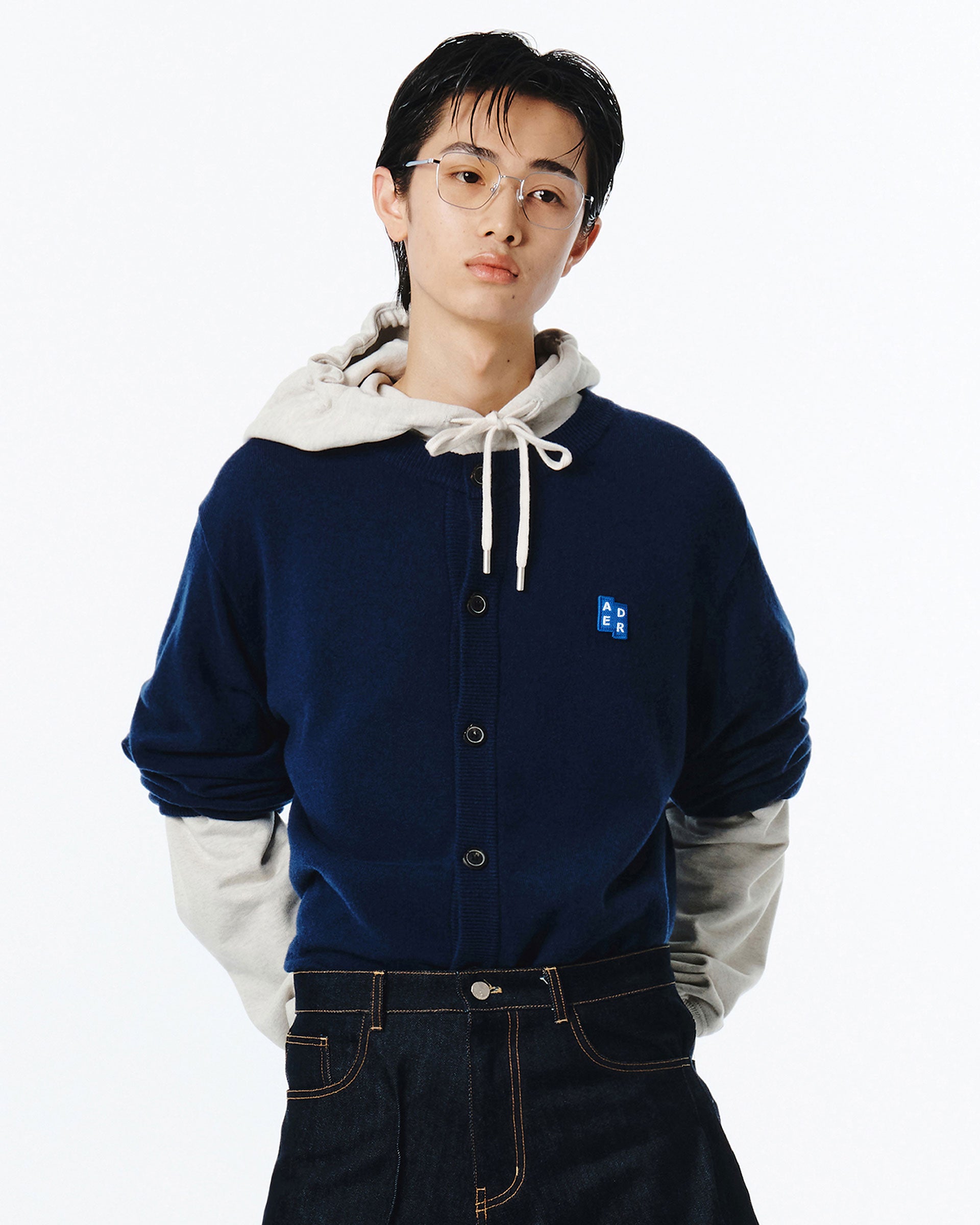 Ader Error - Sig; BL Tag cardigan 02 (Navy) product image 4 | TRAB K-Fashion Australia