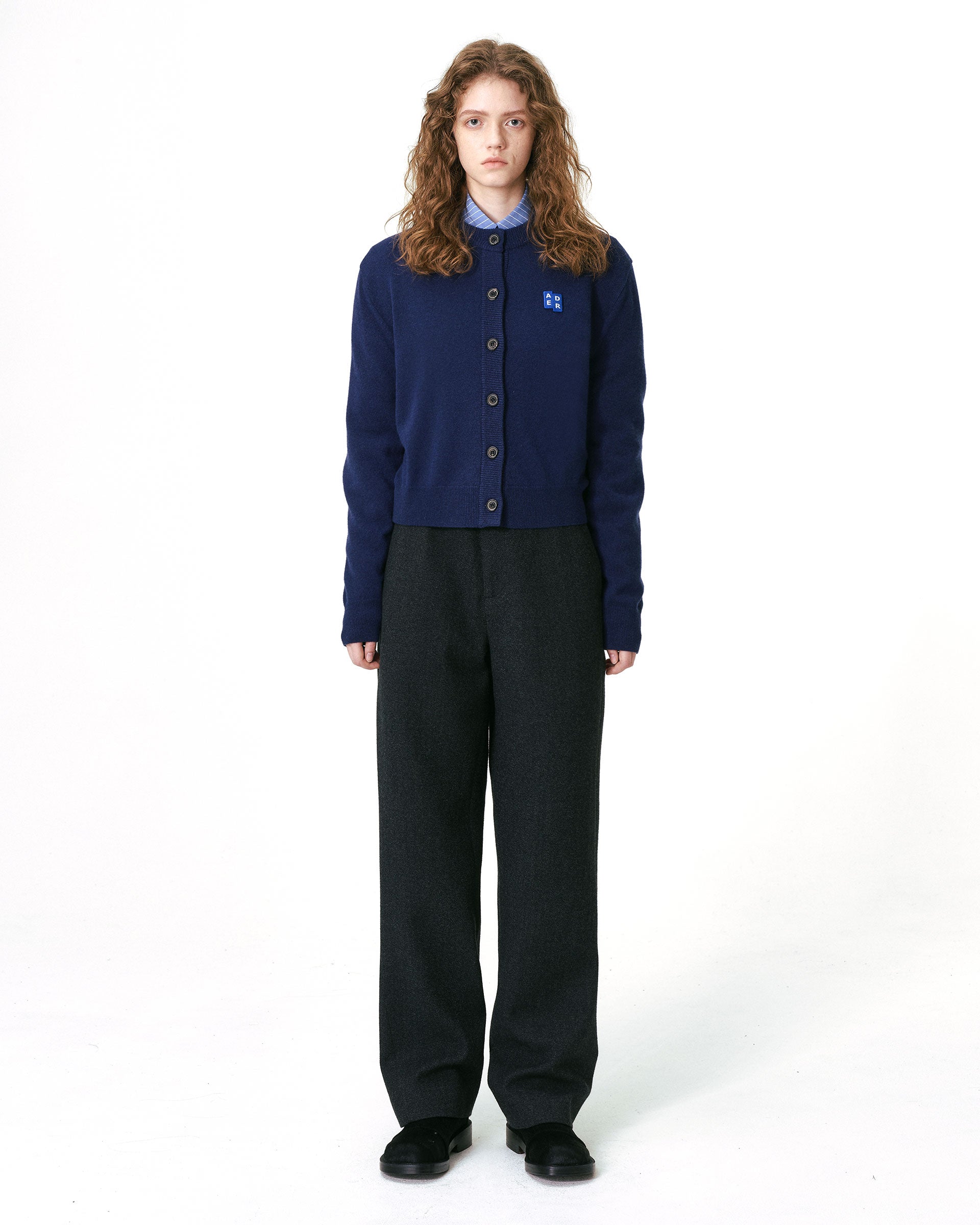 Ader Error - Sig; BL Tag cardigan 02 (Navy) product image 1 | TRAB K-Fashion Australia