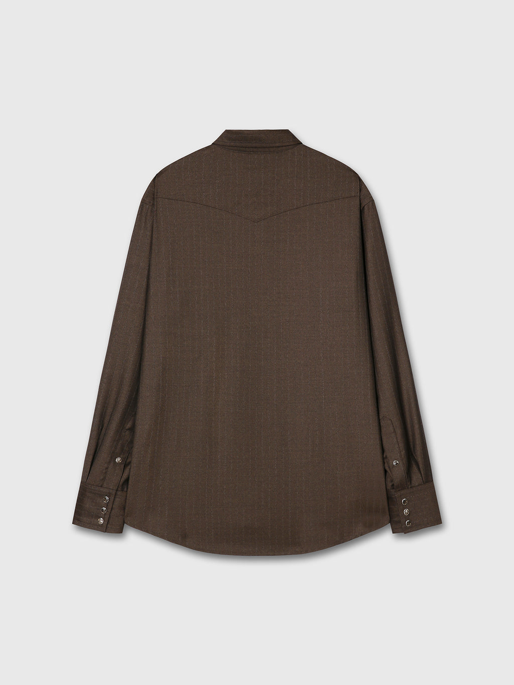 Tonywack - Striped Wool Western Shirt (Sepia Brown) product image 8 | TRAB K-Fashion Australia