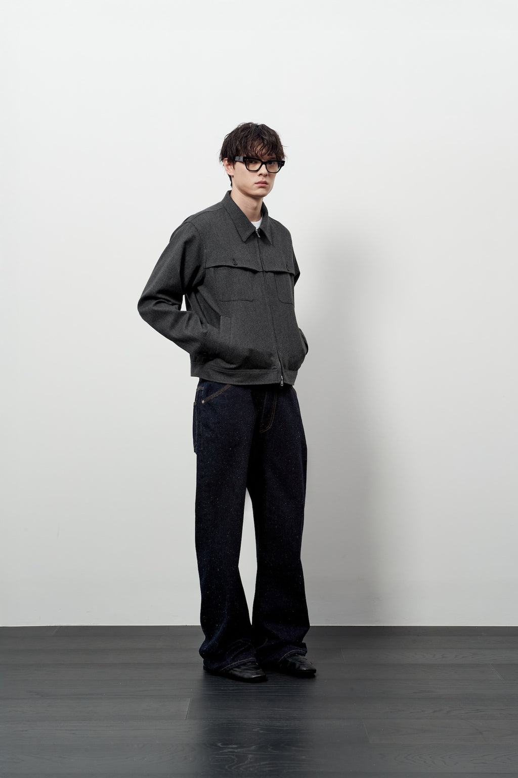 Stu - Cover Pocket Crop Jacket (Grey) product image 7 | TRAB K-Fashion Australia