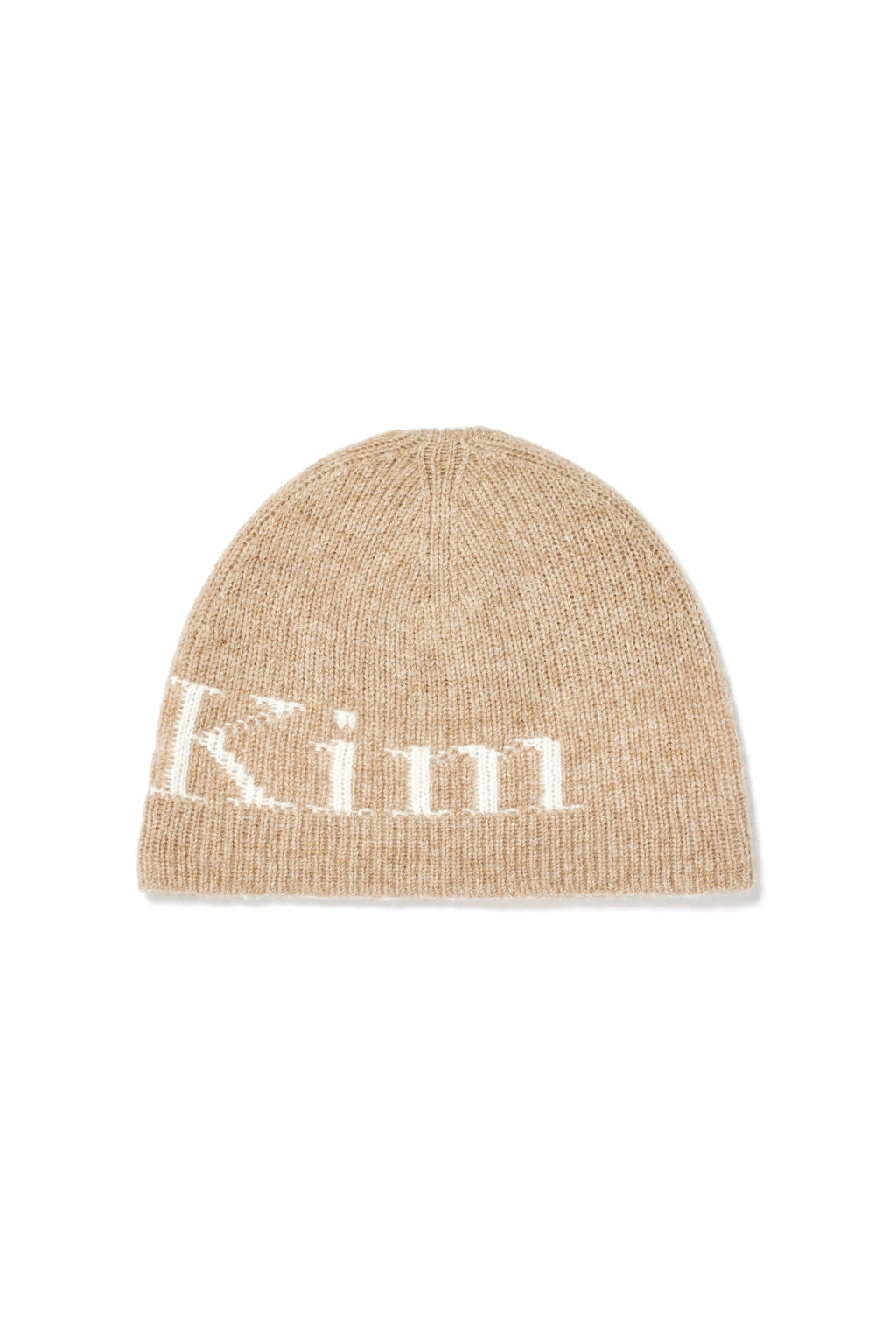 Matin Kim - Logo Jacquard Knit Beanie (Beige) product image 2 | TRAB K-Fashion Australia