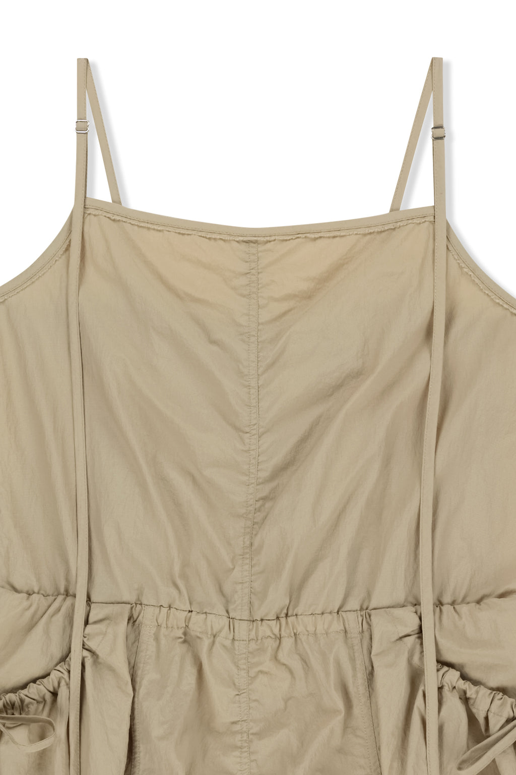 Matin Kim - Strap Detail Sleeveless Utility Dress (Beige) product image 3 | TRAB K-Fashion Australia