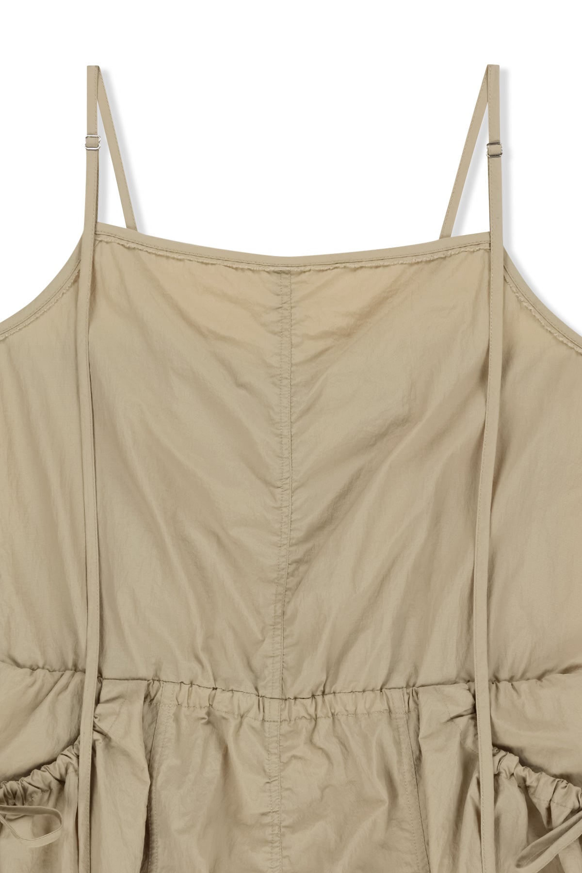 Matin Kim - Strap Detail Sleeveless Utility Dress (Beige) product image 3 | TRAB K-Fashion Australia