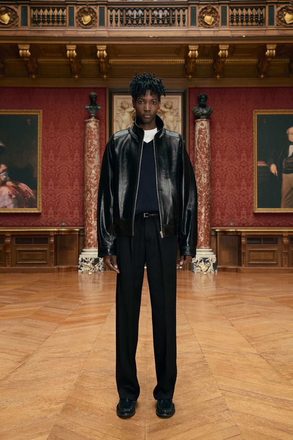 STU - Lambskin Leather Jacket (Black) product image 1 | TRAB K-Fashion Australia