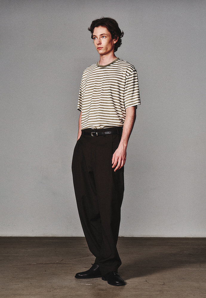 Art if acts - French Stripe S/S Tee (Vintage Moss) product image 3 | TRAB K-Fashion Australia